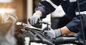 Skilled Toyota Technician Fixing Engine Issues